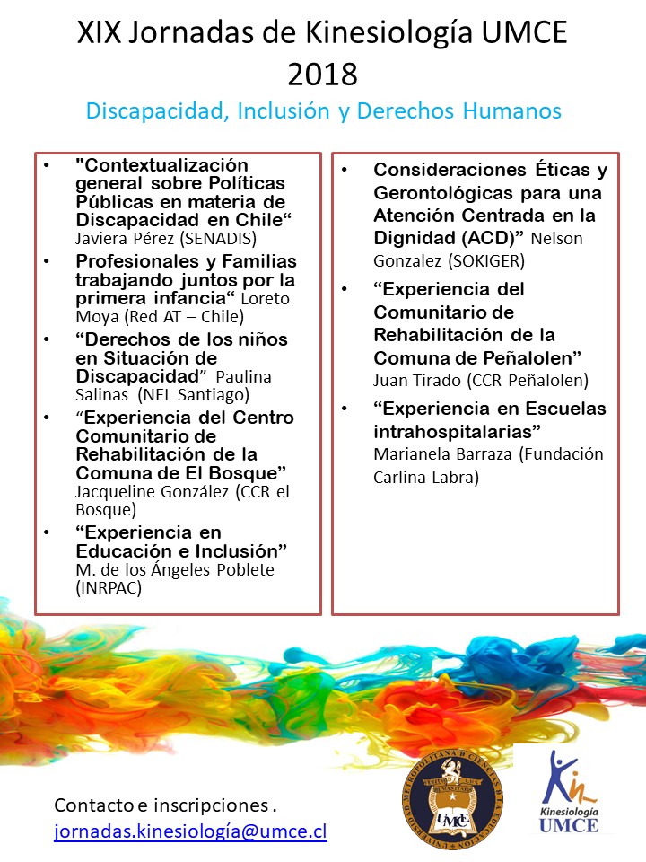 Afiche con expositores XIX jornadas 2018